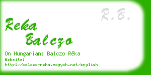 reka balczo business card